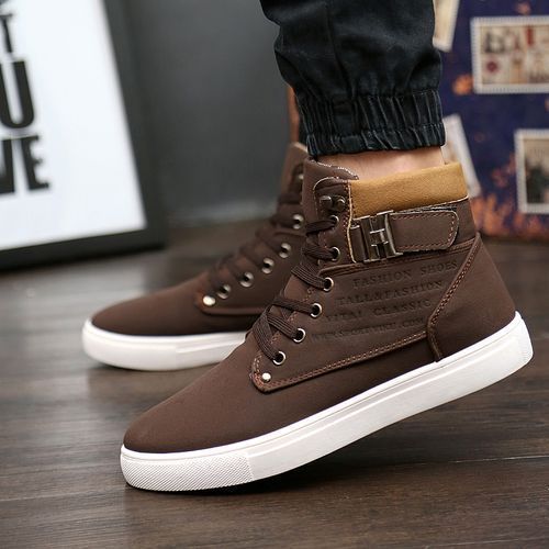 Hot Trend Mens Retro Casual Lace-up Sneakers High Top Shoes