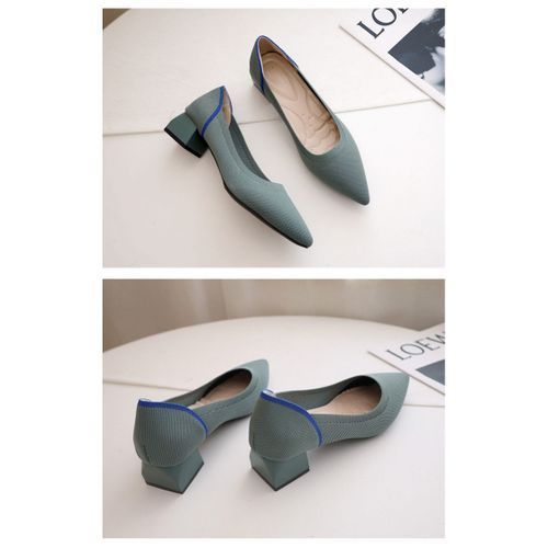 Women's Low-heeled Shoes Berniso Thick-heeled Shoes