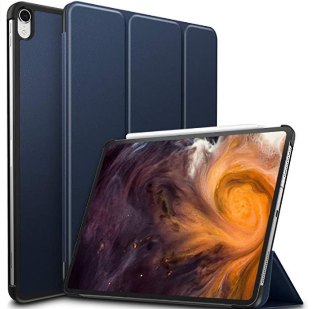 InfiLand IPad Pro 12.9 2018 Tri Fold Shell Case Navy