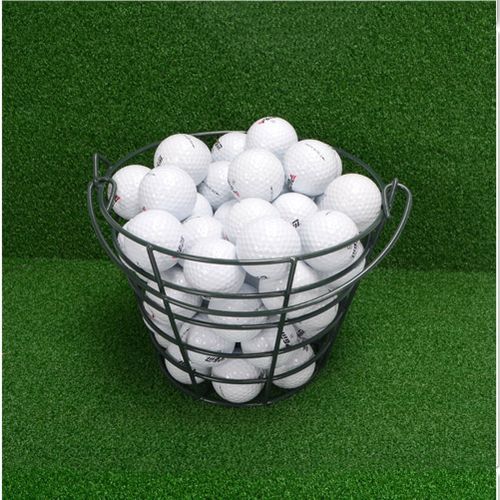 Crestgolf Metal Golf Basket Golf Ball Container With Handle