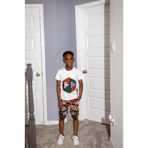 African Prints Short With Tshirt