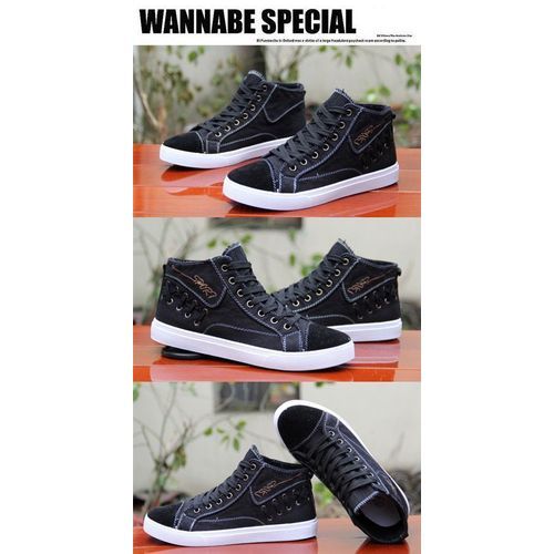 Men Denim Sneakers(Black)