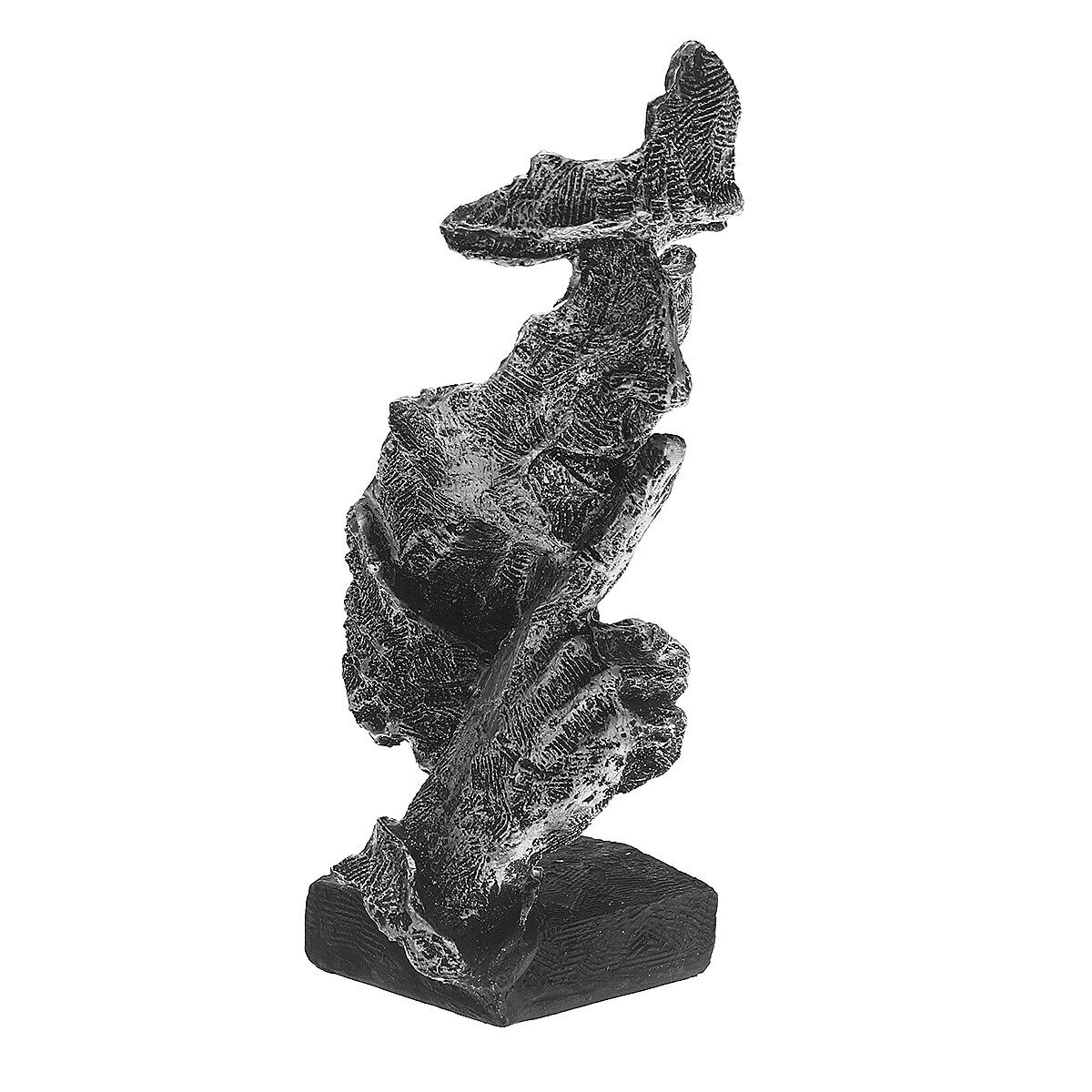 2020 New Home Bed Room Nordic Simple Abstract Sculpture Figurine Ornaments Silence Is Gold Office Home Decoration Accessories Silencer Silver