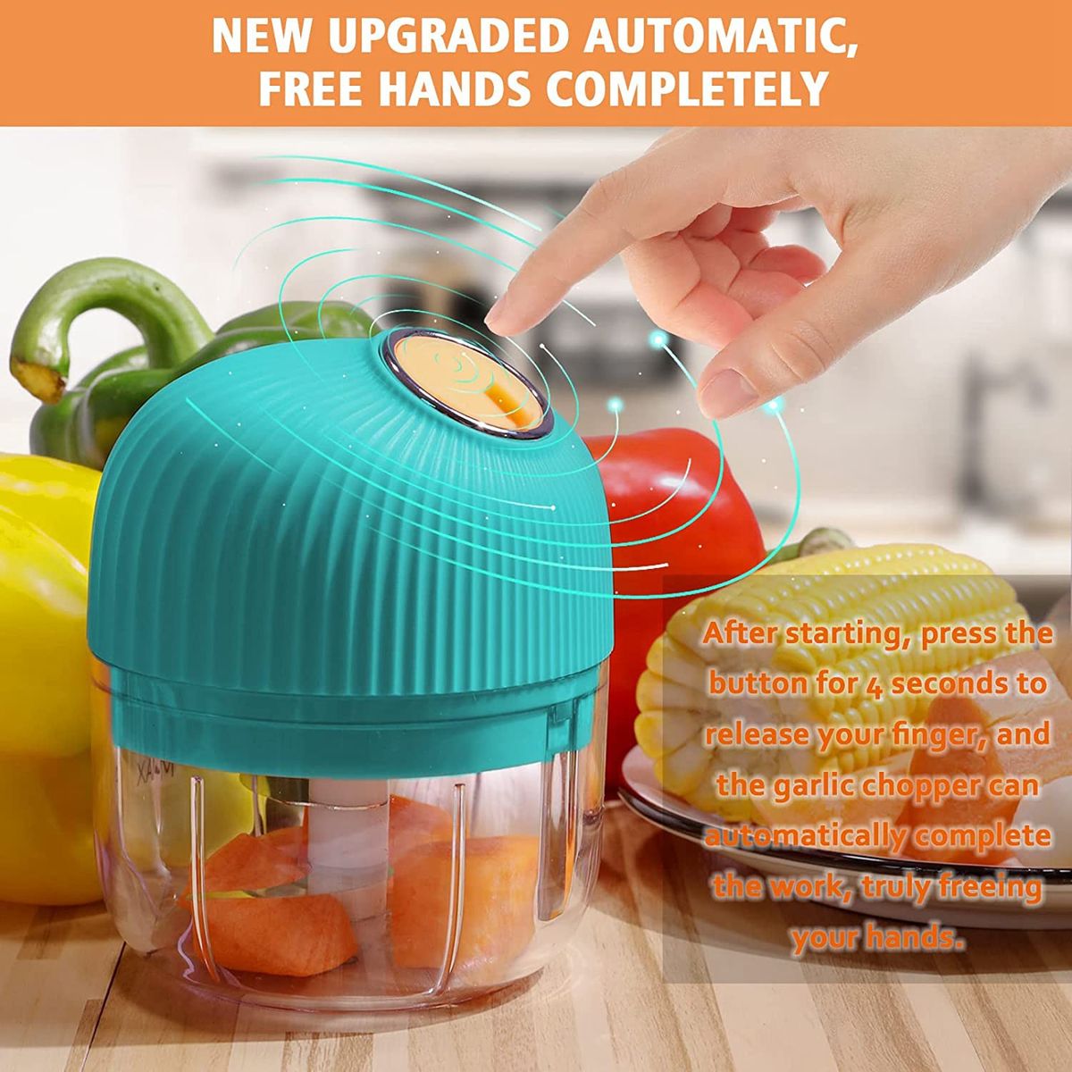 Automatic Mini Garlic Chopper Electric For Vegetable Onion