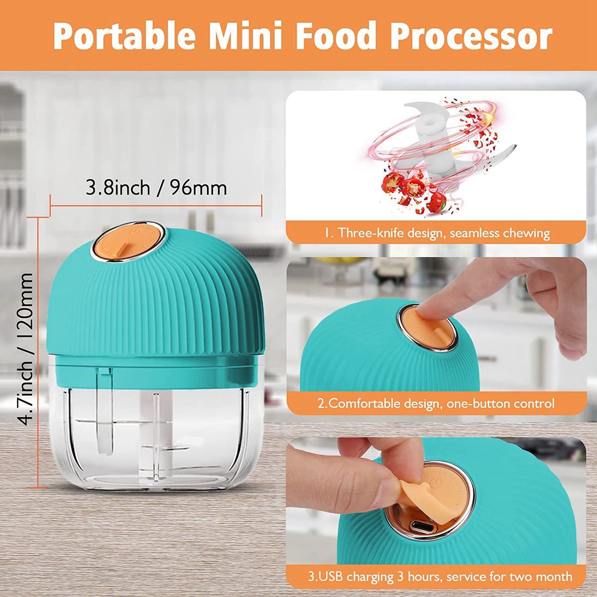 Automatic Mini Garlic Chopper Electric For Vegetable Onion