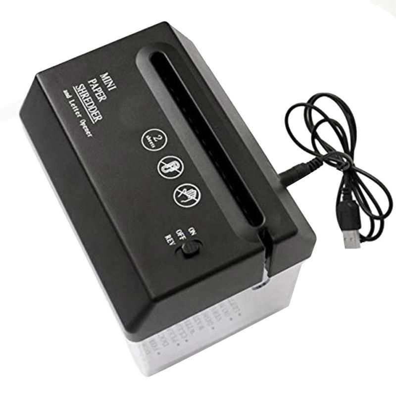 Portable Electric Paper Shredder USB Battery Operated Shredd