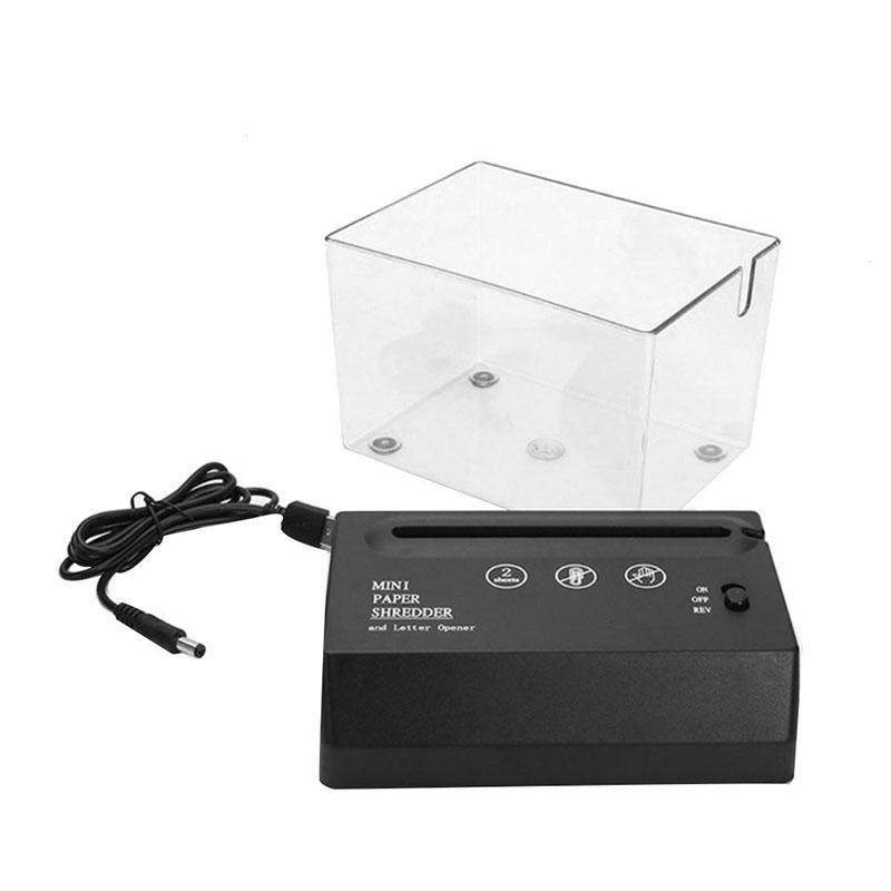 Portable Electric Paper Shredder USB Battery Operated Shredd