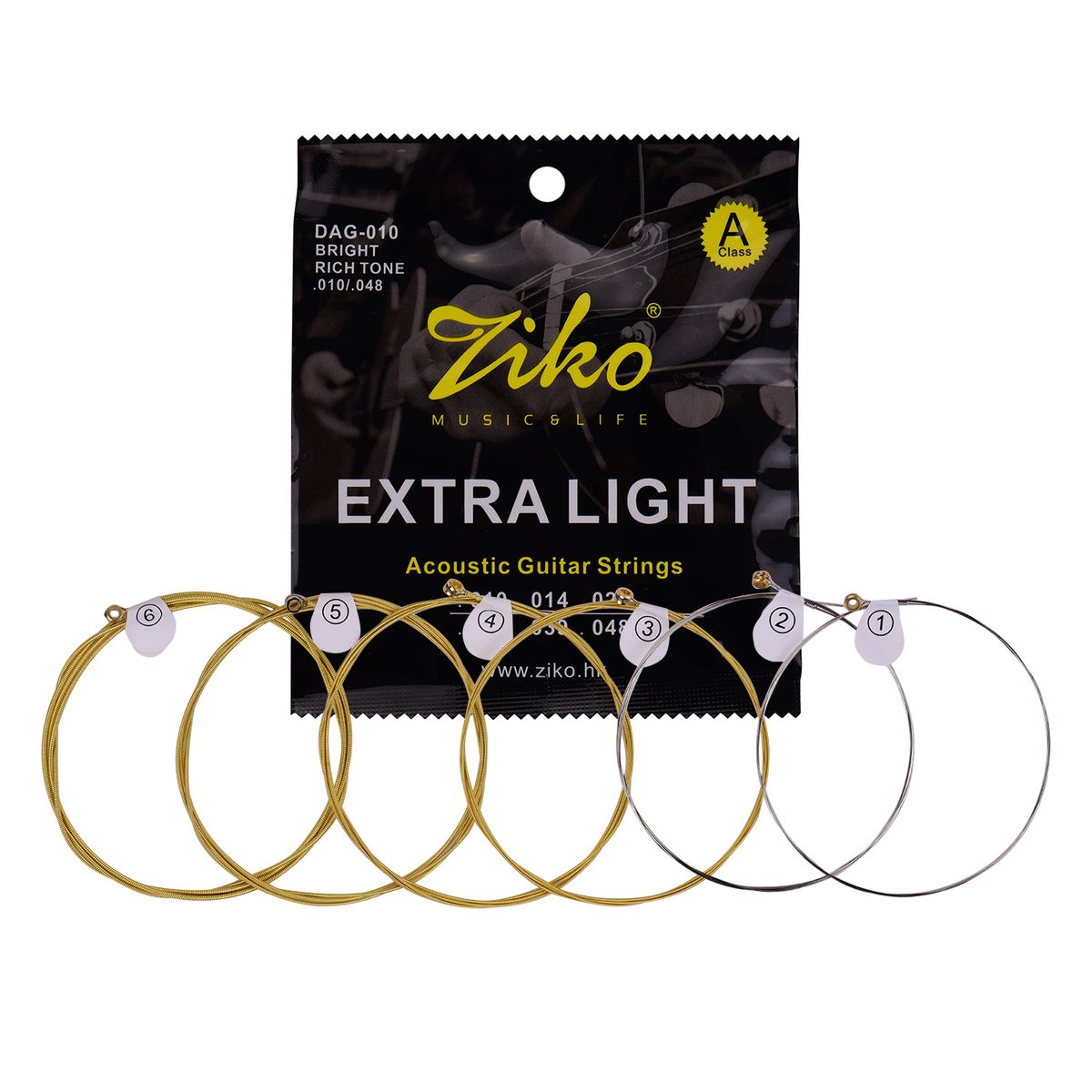 ZIKO DAG-010 Extra Light Acoustic Folk Guitar Strings
