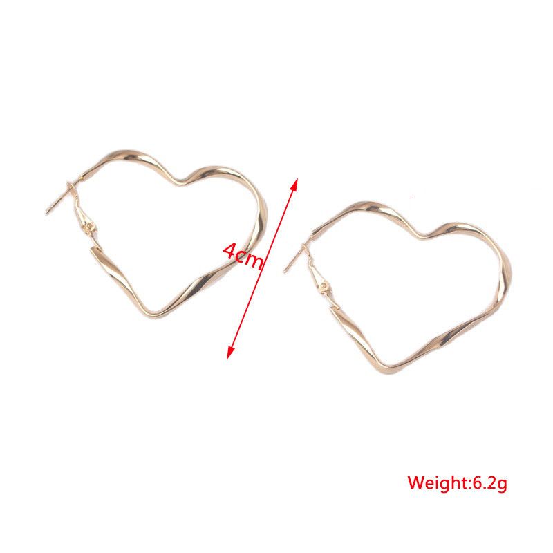 Fashion Gold-plated Oil Drop Love Earrings, Available In Gold Or Silver