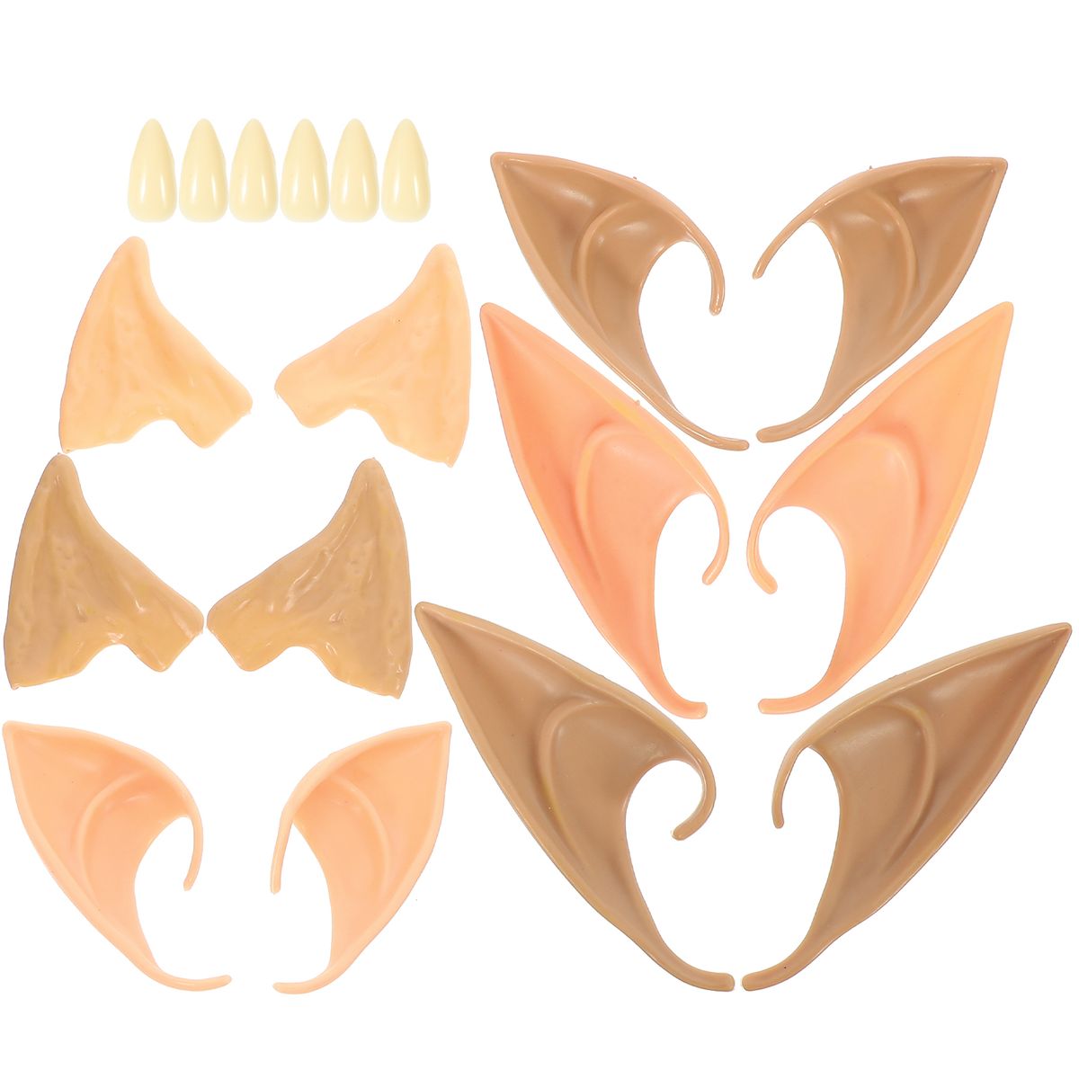 Decor Elf Ears Cosplay Fairy Party Realistic Teeth Props Christmas Costume