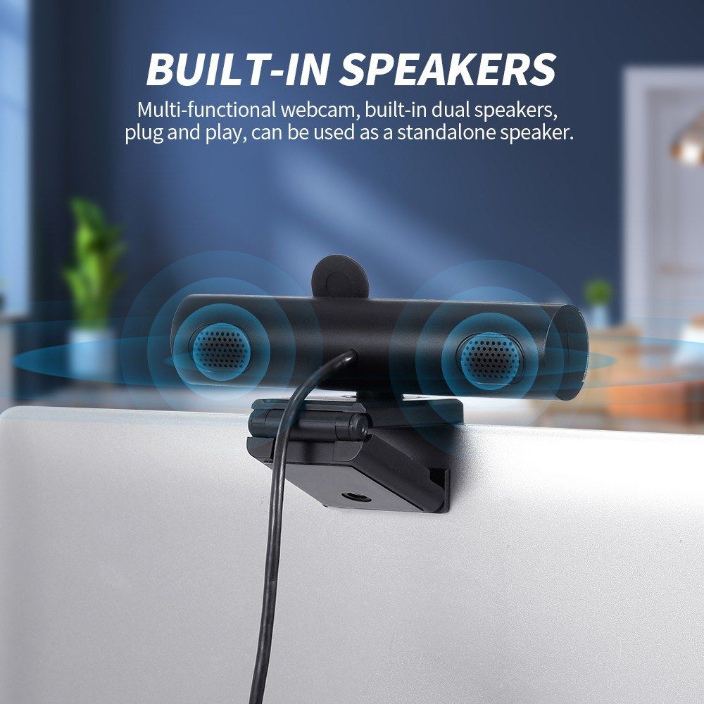 1080P HD Webcam Full HD 1080P Camera Manually Focus Built-in
