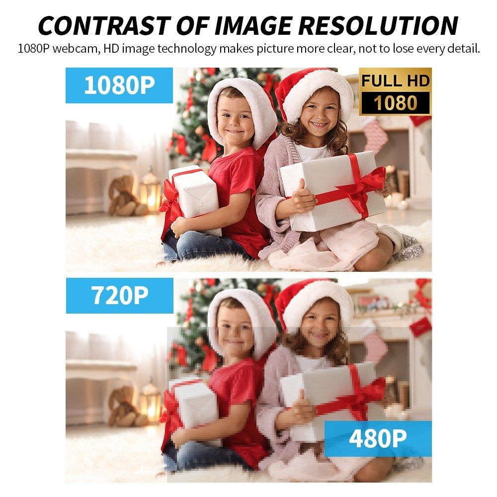 1080P HD Webcam Full HD 1080P Camera Manually Focus Built-in