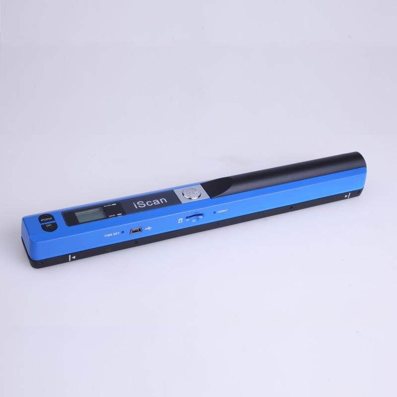 Handheld Document Scanner 900 DPI LCD Display JPG/PDF Format Selection Offline Scanning Blue Blue