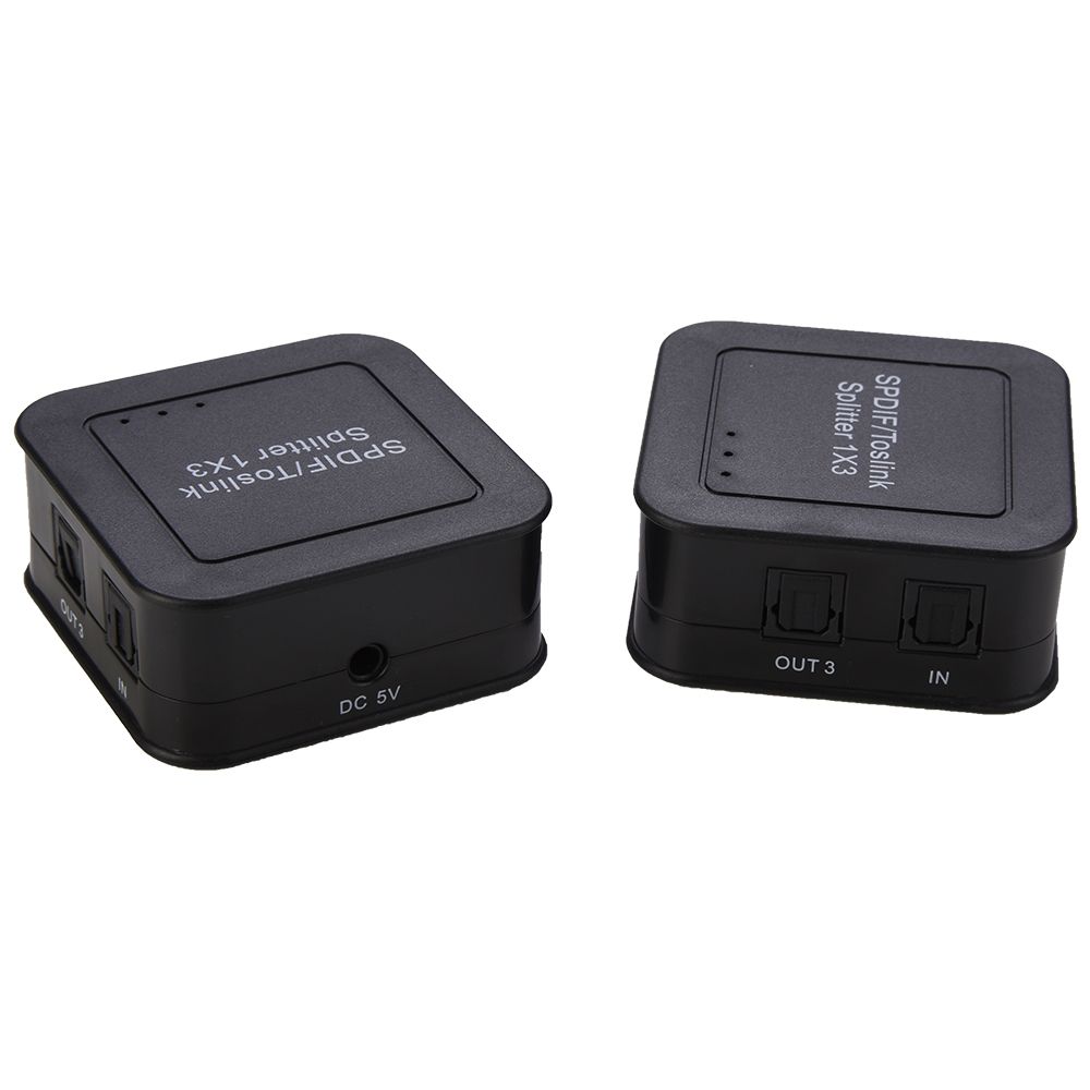 1×3 Optical Splitter Supports LPCM2.0/DTS/DOLBY-AC3 Audio