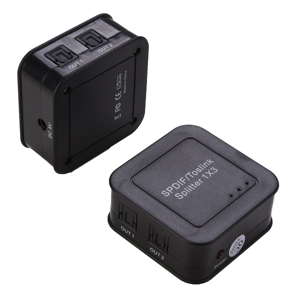 1×3 Optical Splitter Supports LPCM2.0/DTS/DOLBY-AC3 Audio