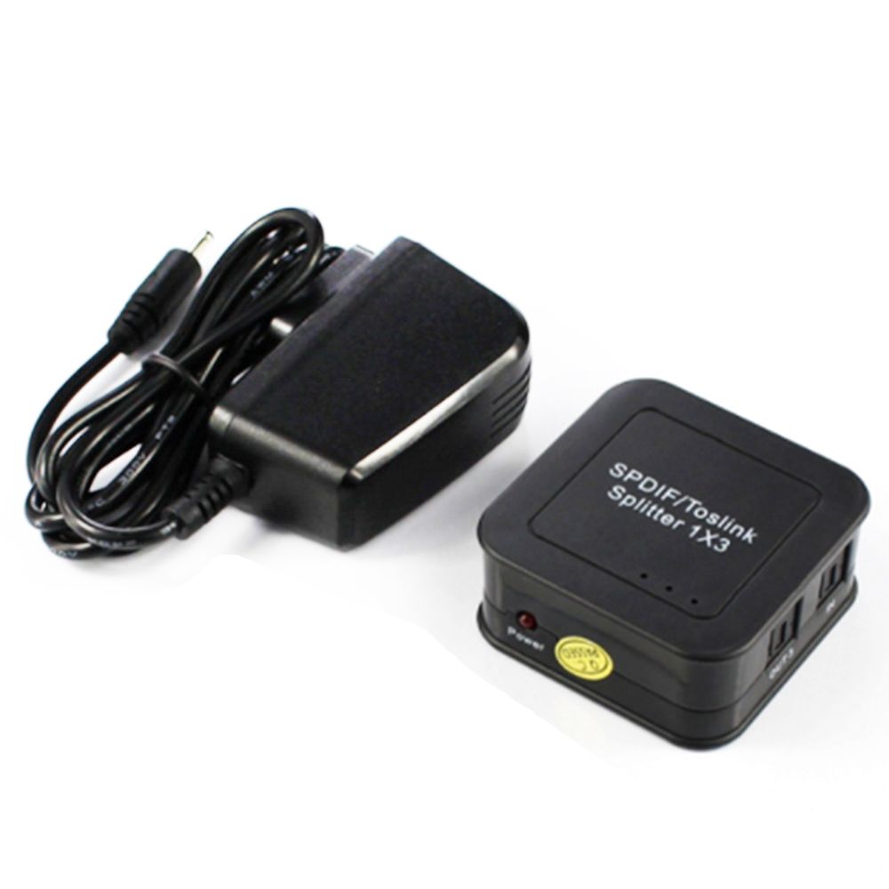 1×3 Optical Splitter Supports LPCM2.0/DTS/DOLBY-AC3 Audio