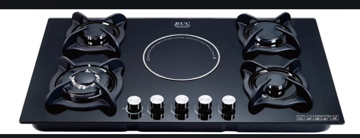 Built-in Gas Hob 4 Gas And 1 Electric