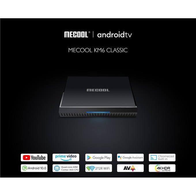 KM6 Classic Google TV Box Android 10.0 2.4G/5G Wifi 100M LAN Bluetooth 4.2 Set Top Box