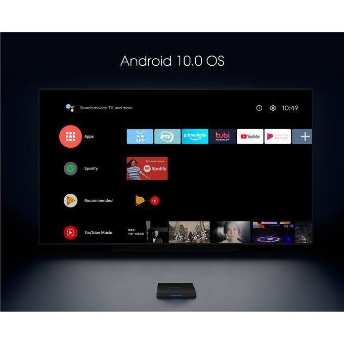 KM6 Classic Google TV Box Android 10.0 2.4G/5G Wifi 100M LAN Bluetooth 4.2 Set Top Box