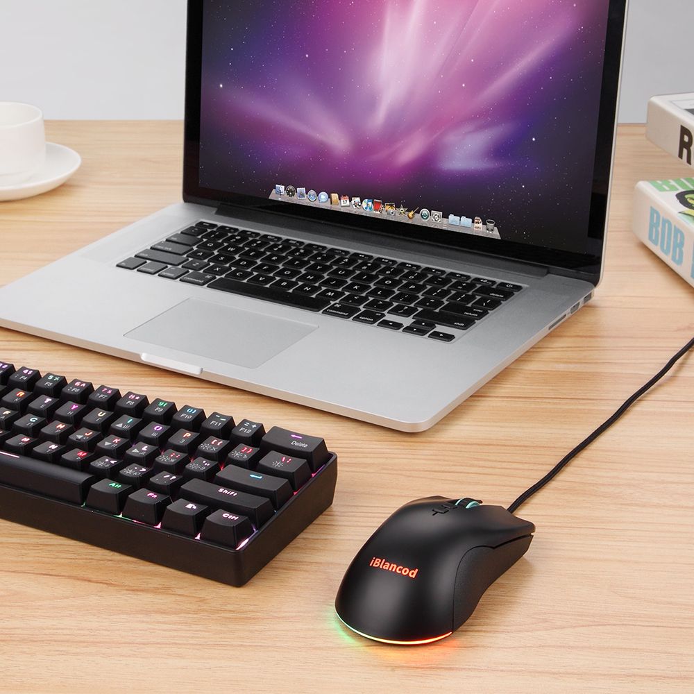 IBlancod M1 Wired Optical Gaming Mouse With 6 RGB Lighting