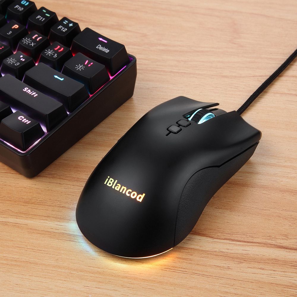 IBlancod M1 Wired Optical Gaming Mouse With 6 RGB Lighting