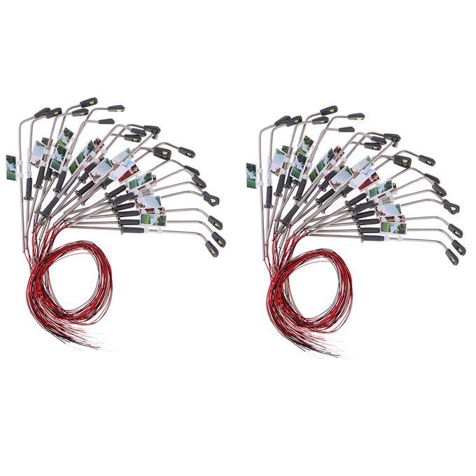 40pcs Model Railway LEDs Lamppost Wall Lights 1200 HO Scale 3V Warm