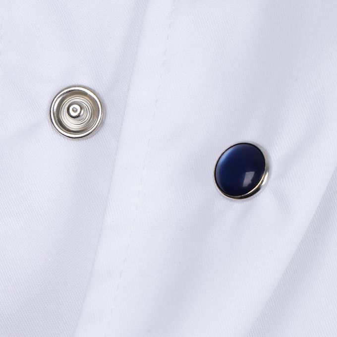 Chef Jacket Coat Uniform Short Sleeve Snap Button Tops Hotel XL White