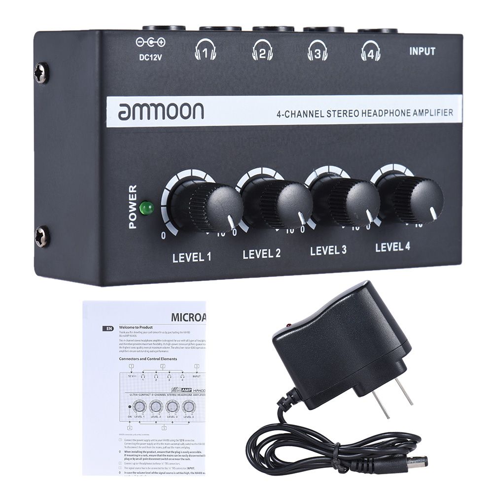 Ammoon HA400 Ultra-compact 4 Channels Mini Audio Stereo