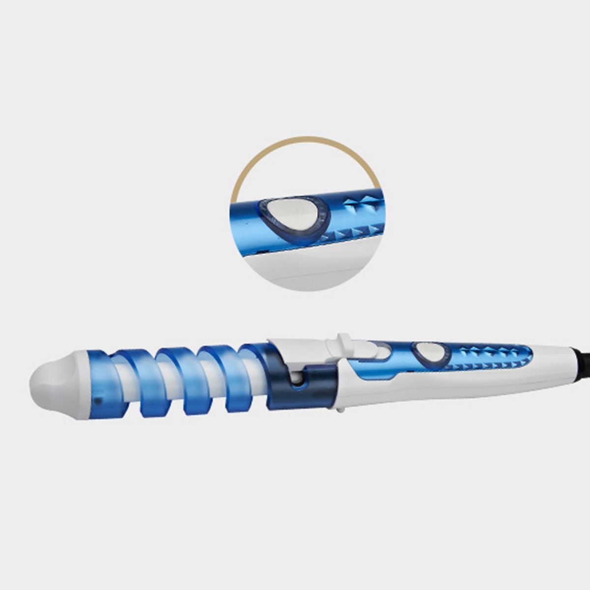 Conical Ceramic Hair Curling  Wand Electric Hair  EU Blue Blue