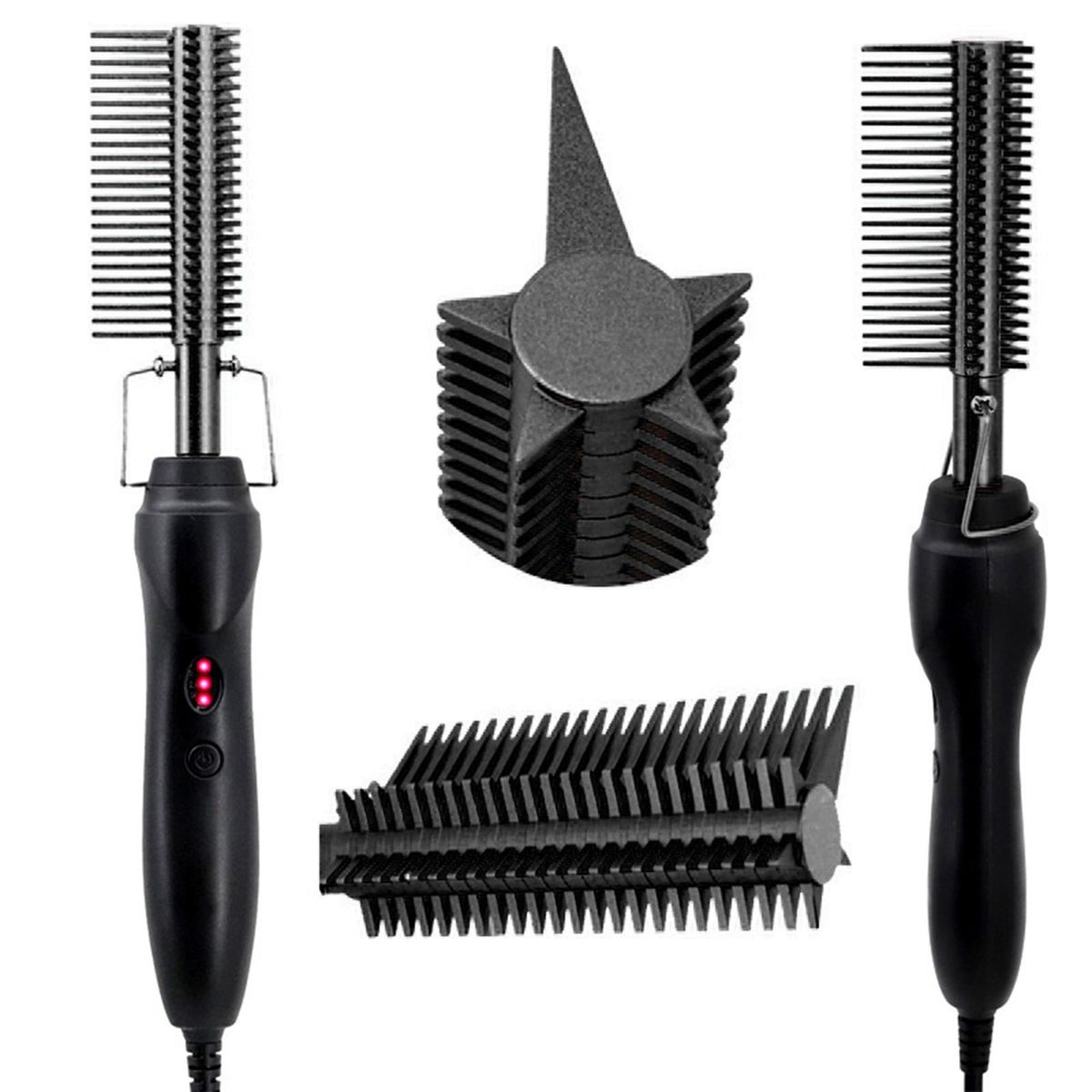 Electric High Heat  Hot Comb  Curling Brush For Afro Hair UK