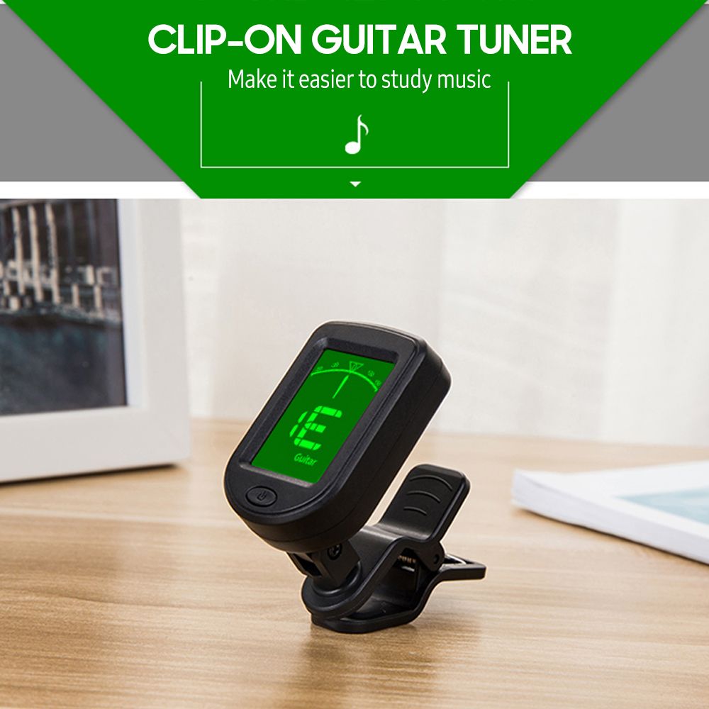 T-02 Guitar Clip-on Chromatic Digital Tuner LCD Display