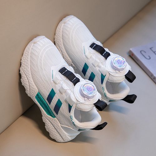 Rotating Buckle Kids‘ Sneakers Girl's Trendy Sports Shoes Size 26-37
