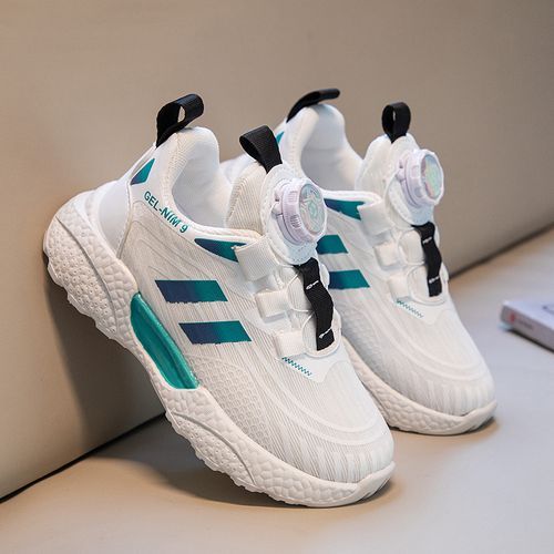 Rotating Buckle Kids‘ Sneakers Girl's Trendy Sports Shoes Size 26-37