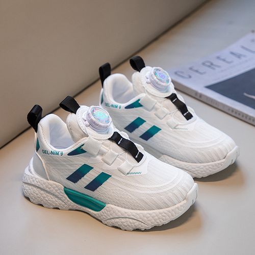 Rotating Buckle Kids‘ Sneakers Girl's Trendy Sports Shoes Size 26-37