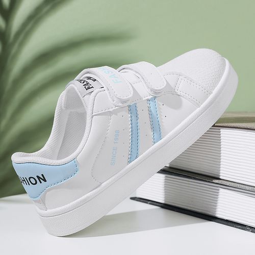 Girls' White Shoes PU Leather Youth Shoes Kid's Fashion Sneakers