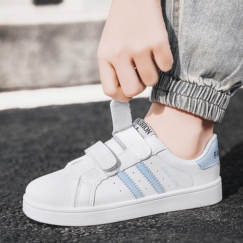 Girls' White Shoes PU Leather Youth Shoes Kid's Fashion Sneakers