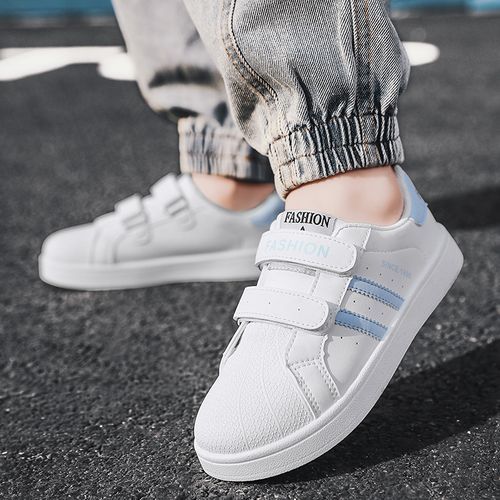 Girls' White Shoes PU Leather Youth Shoes Kid's Fashion Sneakers