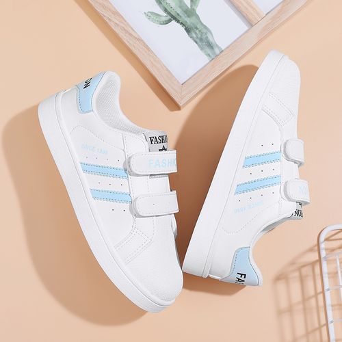 Girls' White Shoes PU Leather Youth Shoes Kid's Fashion Sneakers