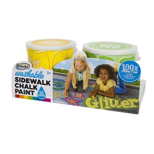 RoseArt Washable Sidewalk Chalk Paint Glitter (2-pack)