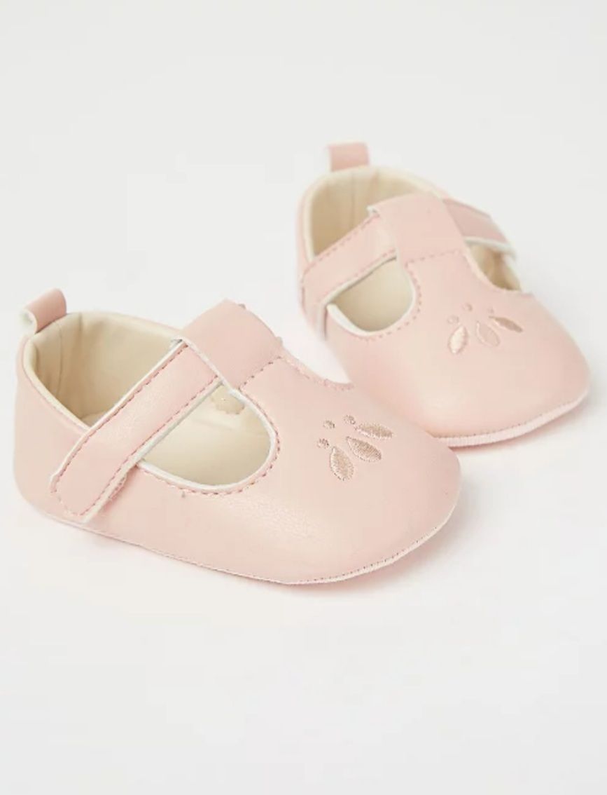 Newborn/Toddler Baby Girl Pink T-Bar Shoes
