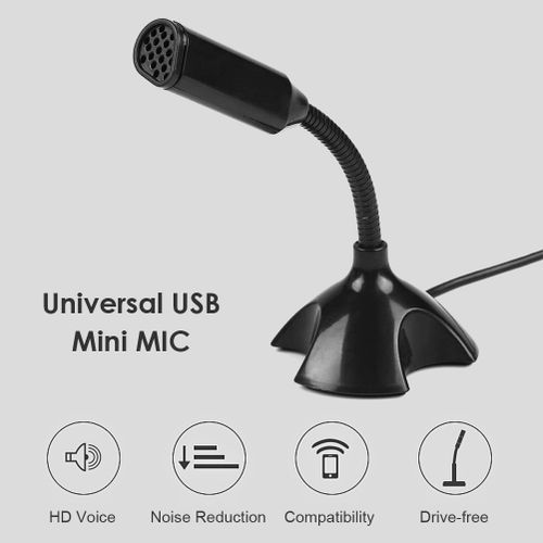 Laptop Microfone Computer PC Condenser Podcast Recording Microphone Mini USB Desk Mic