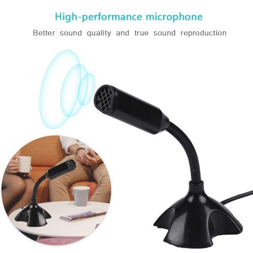 Laptop Microfone Computer PC Condenser Podcast Recording Microphone Mini USB Desk Mic