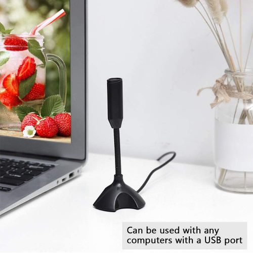 Laptop Microfone Computer PC Condenser Podcast Recording Microphone Mini USB Desk Mic