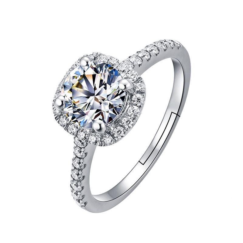 Adjustable Trendy Diamond Proposal Ring With Case