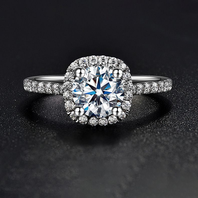 Adjustable Trendy Diamond Proposal Ring With Case