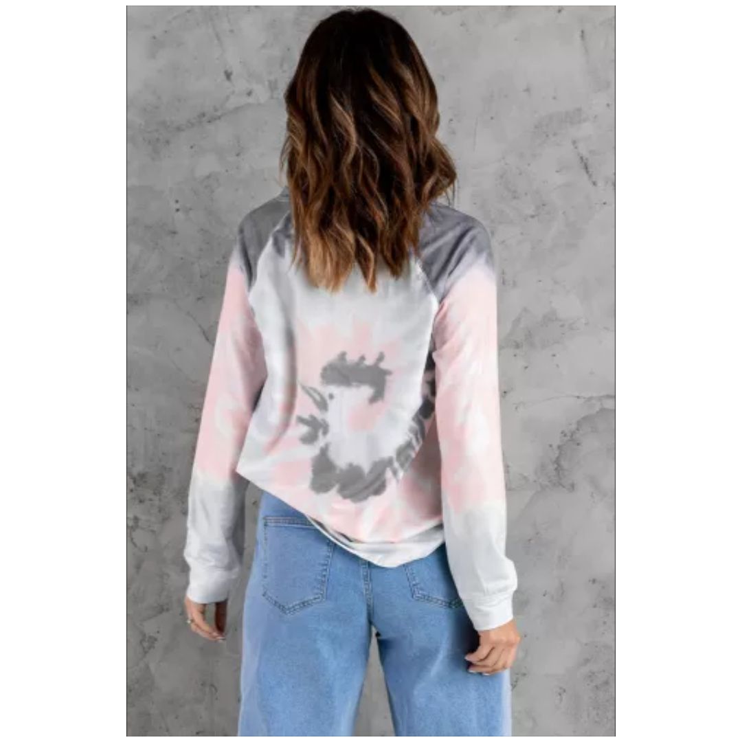 Mfed Gray Ombre Tie Dye Loose Leisure Sweatshirt