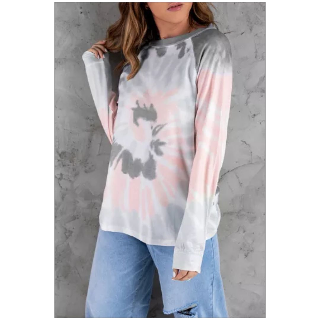 Mfed Gray Ombre Tie Dye Loose Leisure Sweatshirt