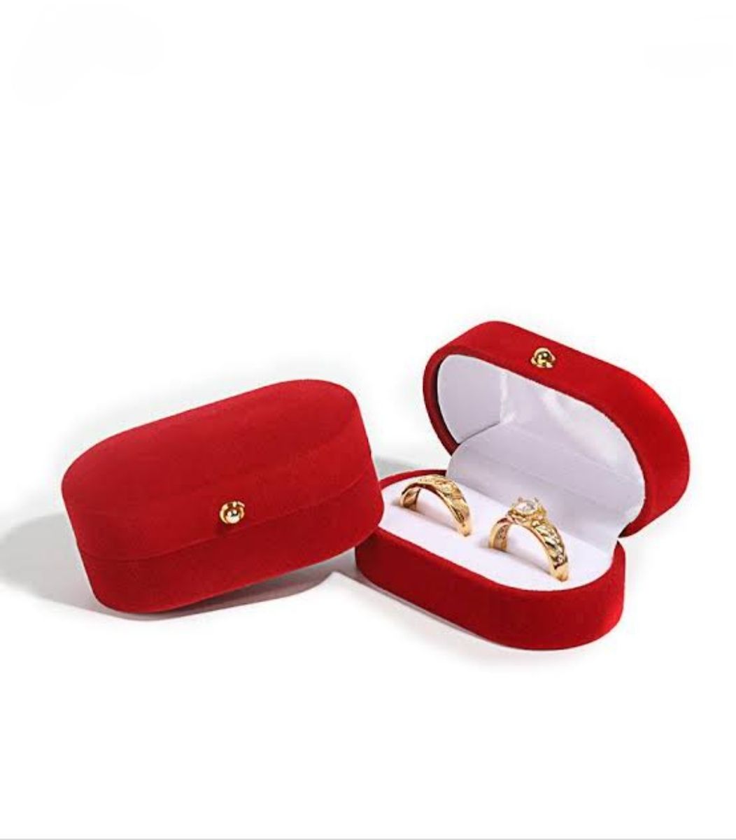 Red Wedding Rings Set Ring Case Engagement Ring Box