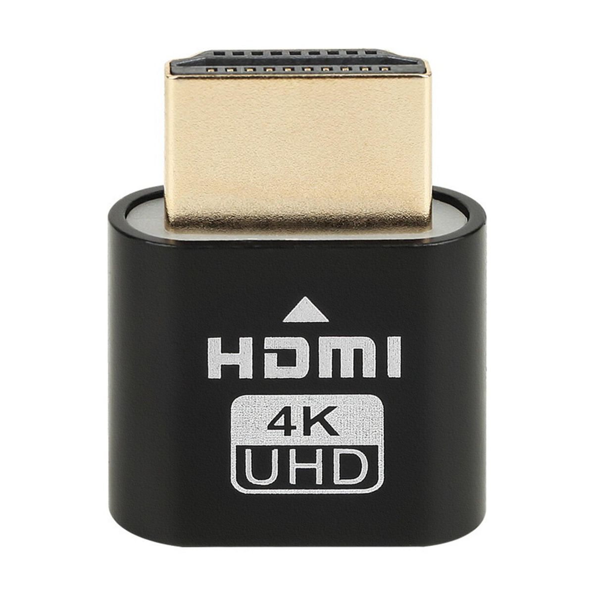 1PCS HDMI-Compatible Virtual Display 4K EDID Dummy Plug Display Cheat Dummy Emulator Lock Screen Treasure Black