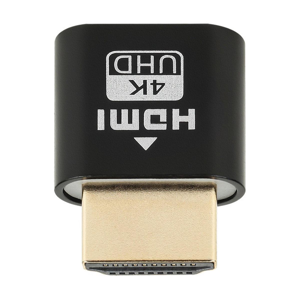 1PCS HDMI-Compatible Virtual Display 4K EDID Dummy Plug Display Cheat Dummy Emulator Lock Screen Treasure Black
